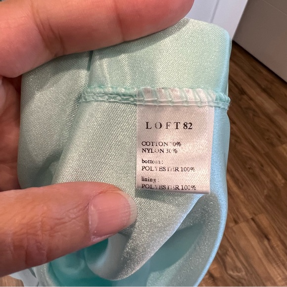 Elegant Lace and Flowy Mint Dress - Picture 6 of 9